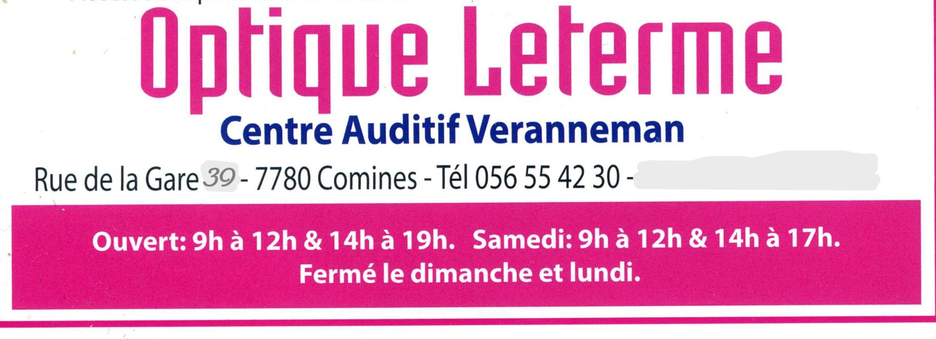Pour votre bien oculaire, une seule adresse, Optique Leterme.